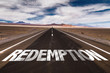 Redemption written on desert road