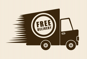 Sticker - Free delivery design.