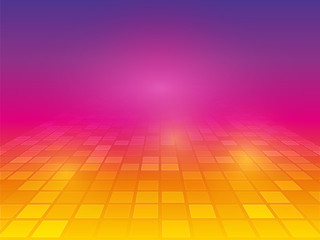 Wall Mural - Perspective purple yellow pink background with squares