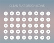 Flat icons pack for webdesign