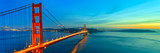 Fototapeta Most - Golden Gate Bridge after sunset illuminated by lights. Sunset over San Francisco bay California USA
