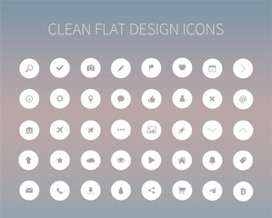 Flat icons pack for webdesign