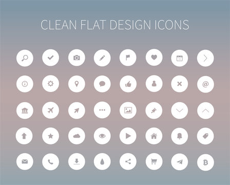 Wall Mural -  - flat icons pack for webdesign