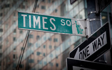 Times Square Street Sign In New York City