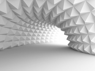 abstract architecture tunnel with light background