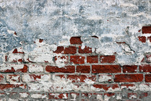 Brick Wall With Whitewash