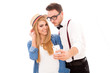 © George Dolgikh - Young hipster couple making a selfie
