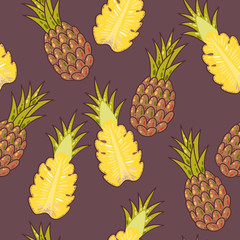 Sticker - Seamless pineapple