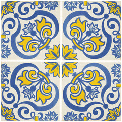 Fototapete - Traditional Portuguese glazed tiles