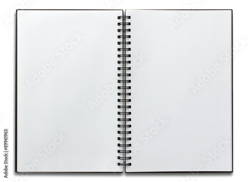 Fotografie, Tablou open spiral notebook isolated on white