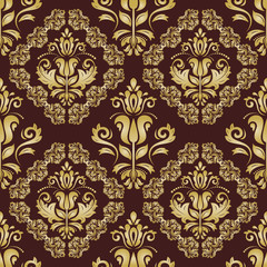 Wall Mural - damask seamless vector pattern