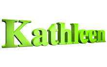 3D Kathleen Text On White Background
