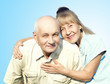 © LanaK - Happy elderly couple isolated