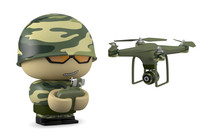 Mini Soldier With Drone.
