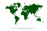 Fototapeta Mapy - world map isolated on white background
