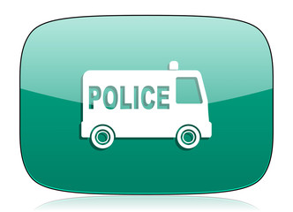 Poster - police green icon