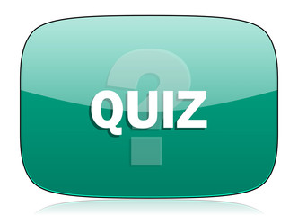 Poster - quiz green icon