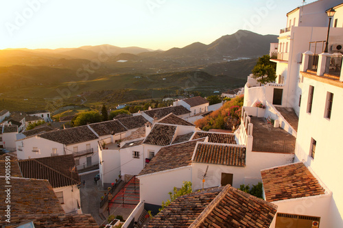Fotografía SPAIN, ANDALUSIA ZAHARA: Sunset in beautiful Spanish town: Zahara