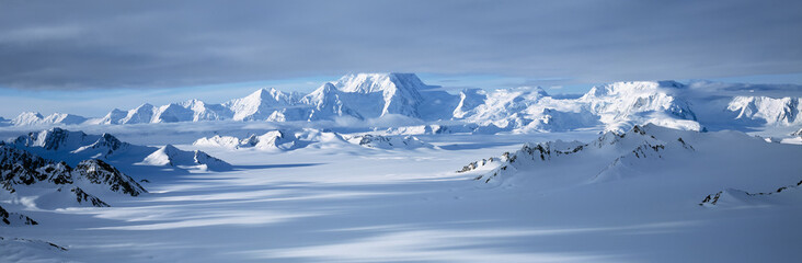 mountains and glaciers in wrangell-st. elias national park, alaska