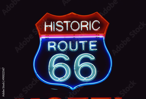 Photo This is a road sign that says Historic Route 66