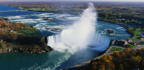 Wall Mural - This is an aerial view of the Horseshoe Falls. It is the view from Skylon Tower in Canada.