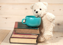 Bear Toy With Cup Of Coffee