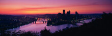 This Is Sunrise On The Allegheny And Monongahela Rivers Where They Meet The Ohio River. This Is The View From Mount Washington.