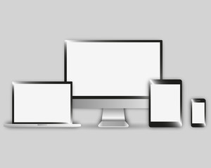 Aufkleber - modern electronic devices set