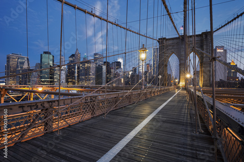 Nowoczesny obraz na płótnie Brooklyn Bridge at sunrise