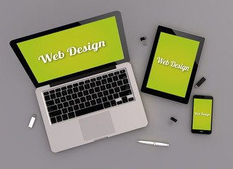 Canvas Print - responsive web design zenith view