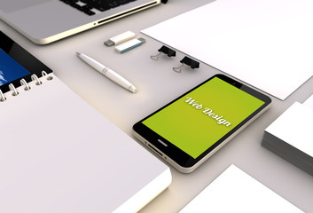Canvas Print - smartphone office web design