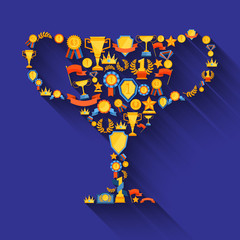 Wall Mural - award decorative icons