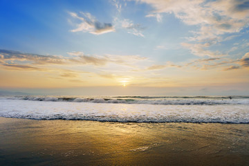 Poster - beach shore at sunset