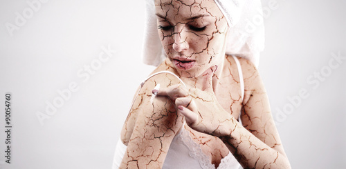 Fotografia, Obraz  Cracked skin treatment