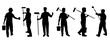 painter silhouettes