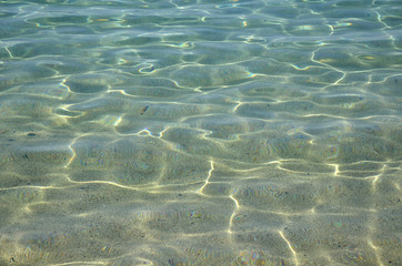 Turquoise shallow sea