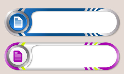 Poster - Vector buttons for your text and document icon
