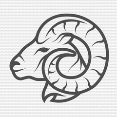 Ram symbol, logo, emblem.