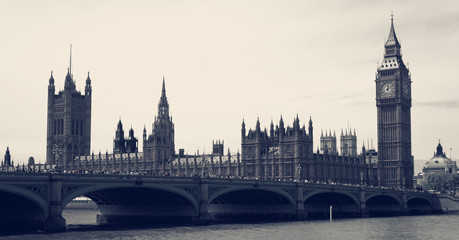  Big Ben and Parliament vintage