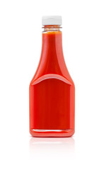 Wall Mural - bottle of tomato sauce ketchup isolated on white background