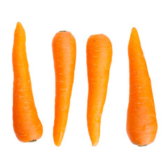 Sticker - Fresh and sweet carrot isolated on white background.