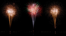New Year Or Any National Event With Multi-colored Fireworks