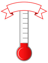 Achievement Thermometer With Blank Banner