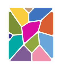 Aufkleber - Stained glass, abstract background for your design