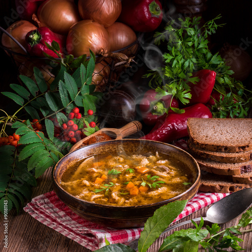 Fototapeta dla dzieci polish beef tripe soup