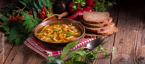 Nowoczesny obraz na płótnie polish beef tripe soup