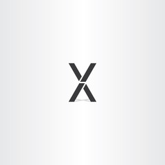 black letter x and v logo sign