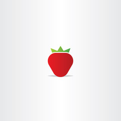 Wall Mural - strawberry vector logo icon element