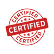 Certified stamp, label, sticker or stick flat icon