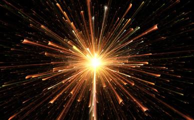 star explosion with particles